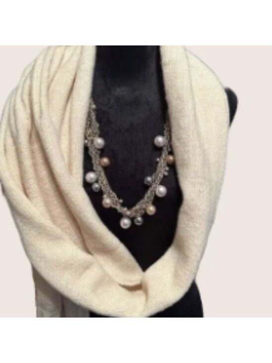 Accessories - Soft & Luxurious scarf, featuring elegant pearls